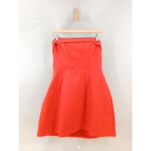 Saints & Secrets Fit & Flare Mini Dress Women XL Red Strapless Cocktail Party